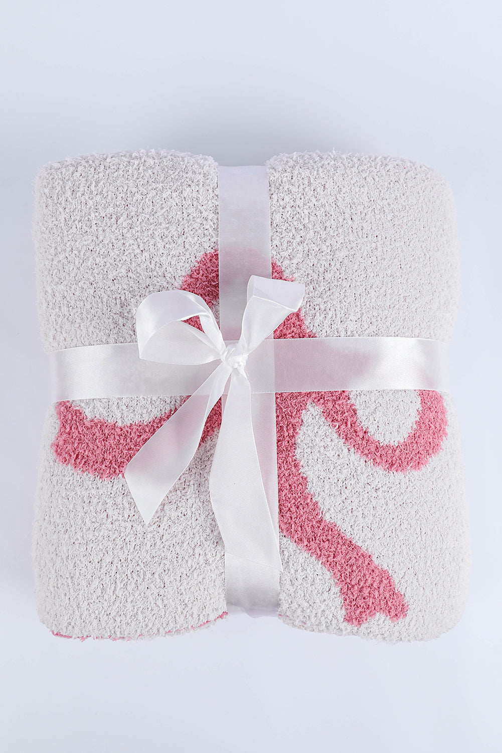 Pink Bow Cozy Throw Blanket