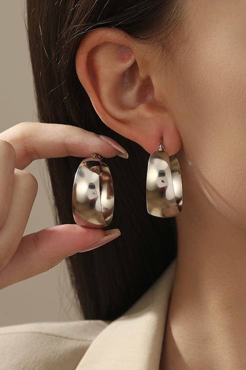 18K STAINLESS STEEL WATERPROOF TARNISH FREE HOOPS