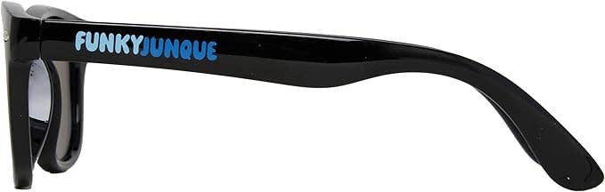 Kids Flexible Wire Sunglasses - Black/Blue Mirror Lenses