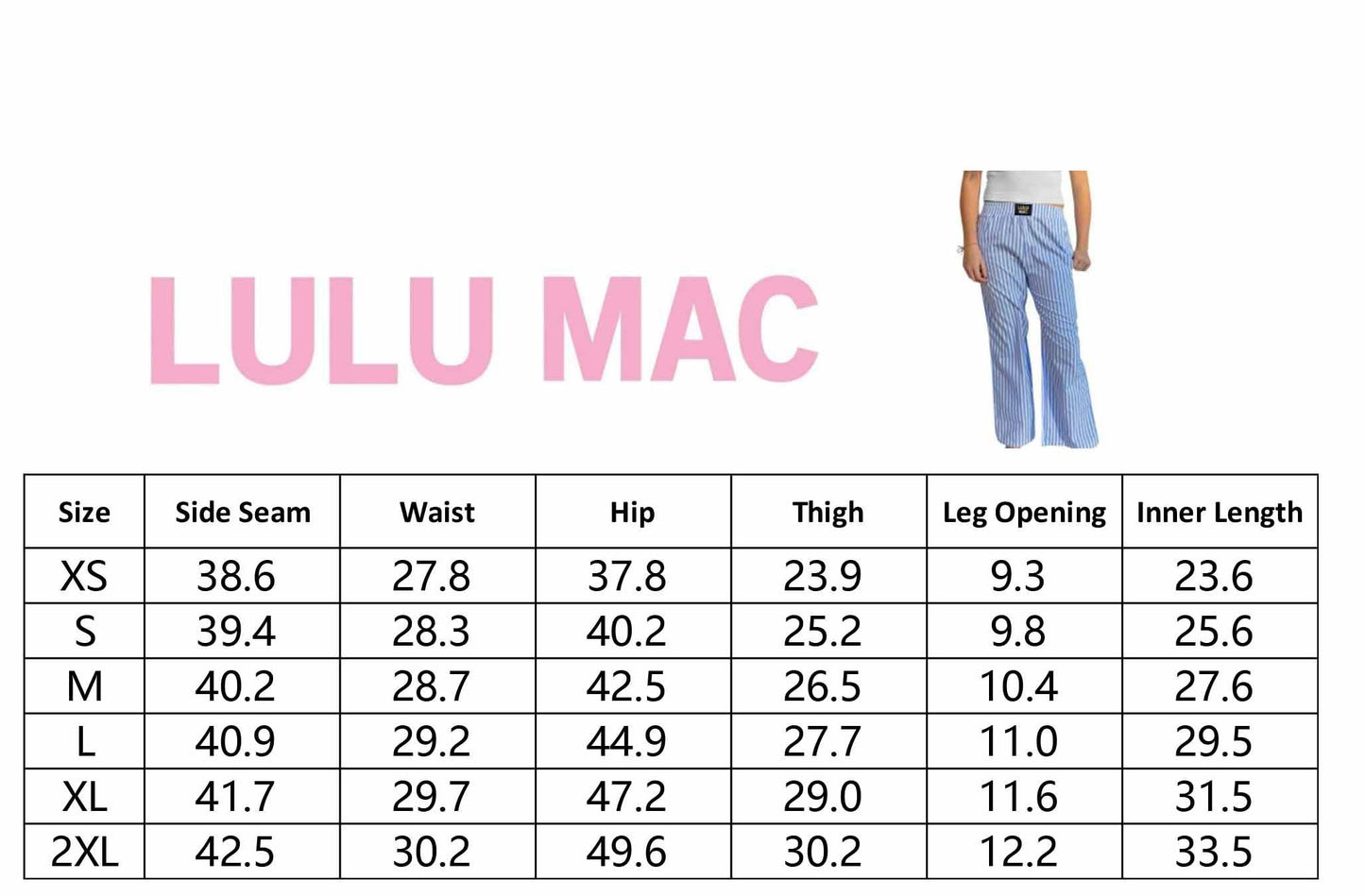 LULU MAC-BLACK STRIPED PANT