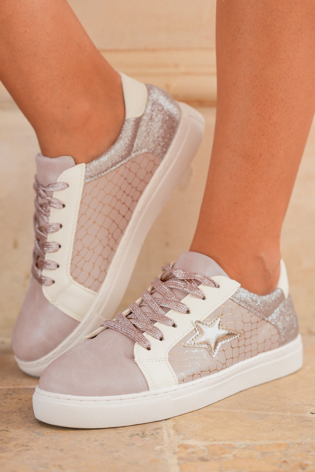 She Shines Golden Sneakers