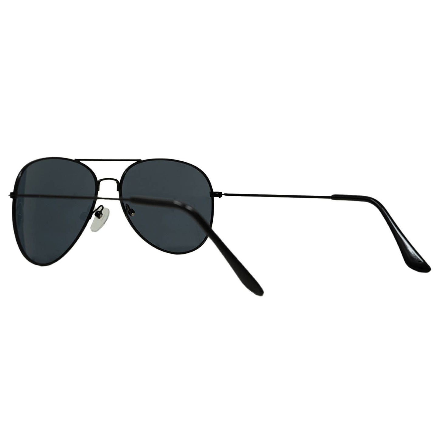 Aviator Sunglasses: Black Frames/Smoke Lenses