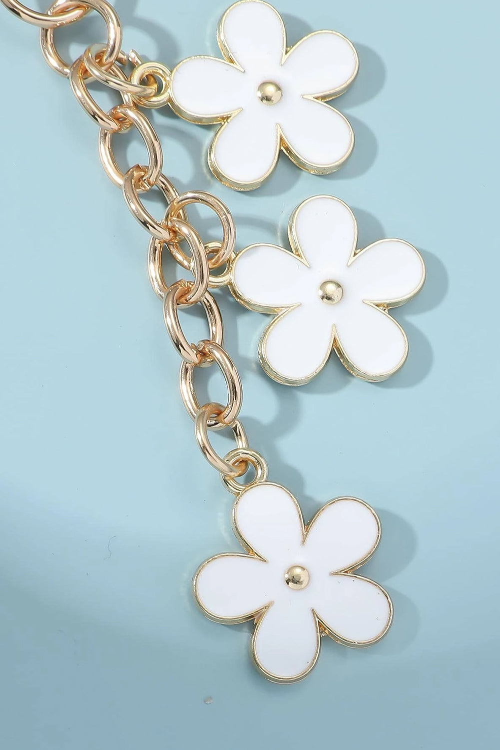 White Flower Bag Charm