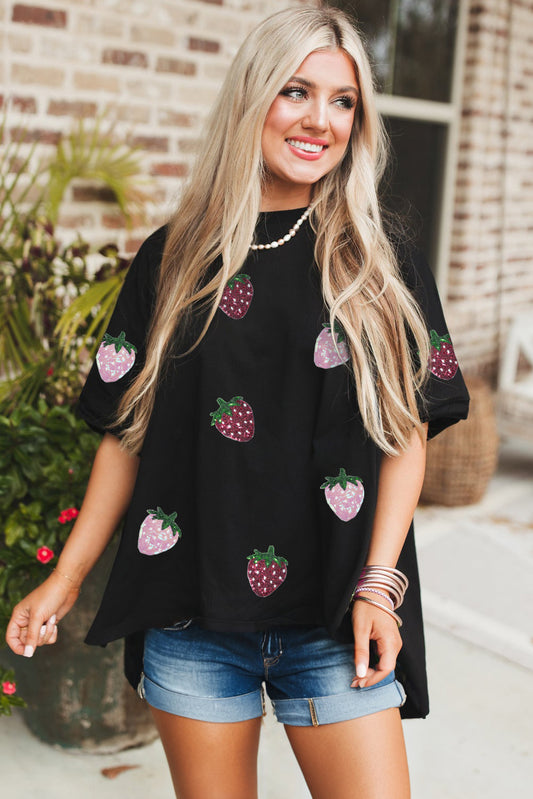 Strawberry Sparkle & Wine Top