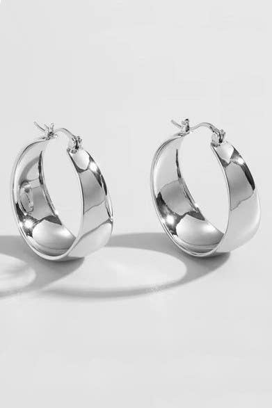 18K STAINLESS STEEL WATERPROOF TARNISH FREE HOOPS