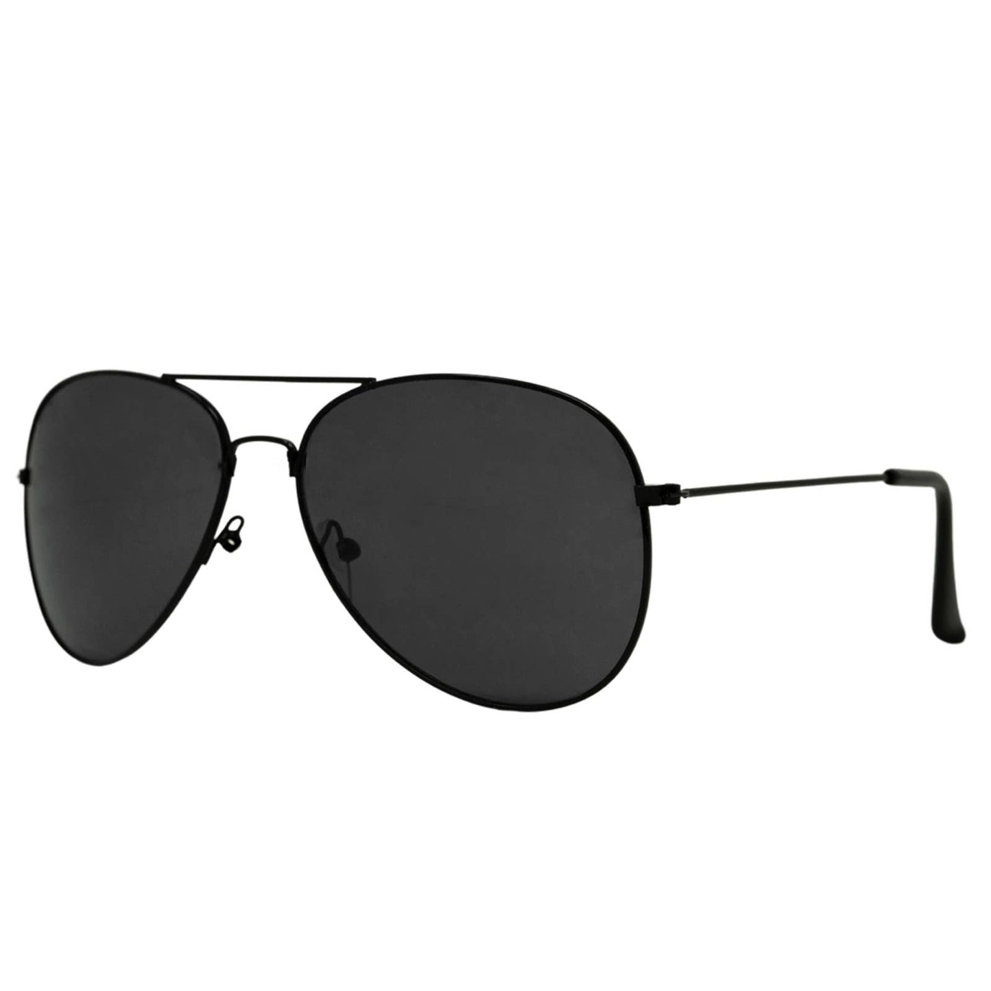 Aviator Sunglasses: Black Frames/Smoke Lenses