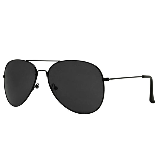 Aviator Sunglasses: Black Frames/Smoke Lenses
