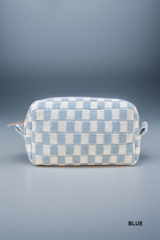 Checkered Make Up Bag