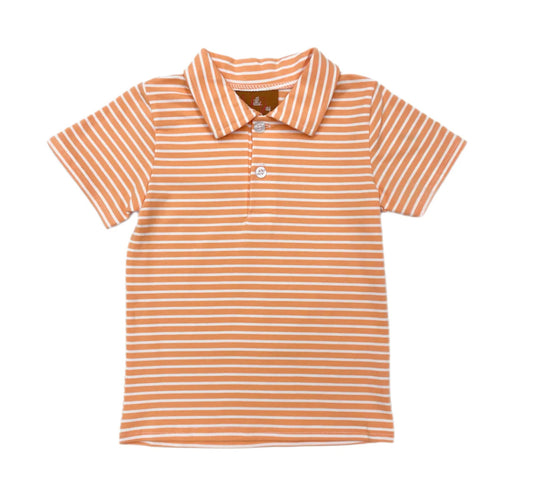 Boy's Orange Stripe Polo