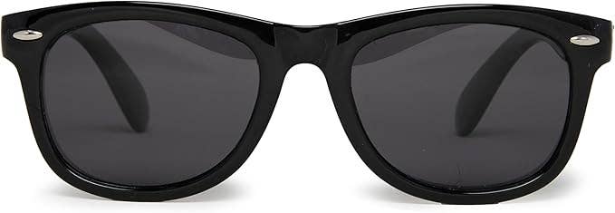 Kids Flexible Wire Sunglasses - Black/Smoke Mirror Lenses
