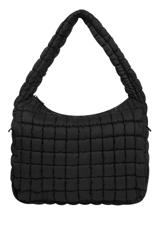 Black Puffer Tote Bag