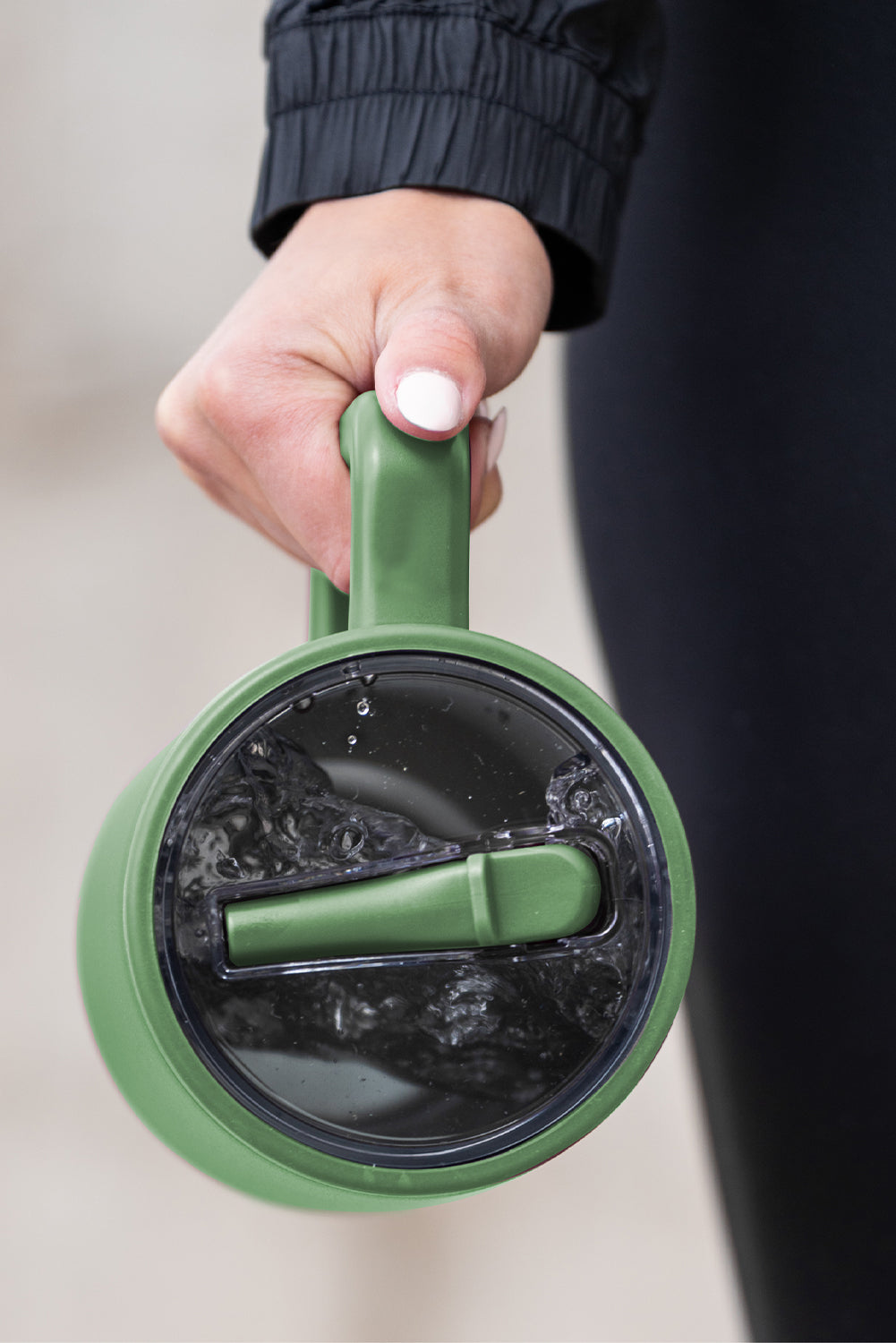 Forest Green Frosted Stainless Tumbler with Straw 40oz