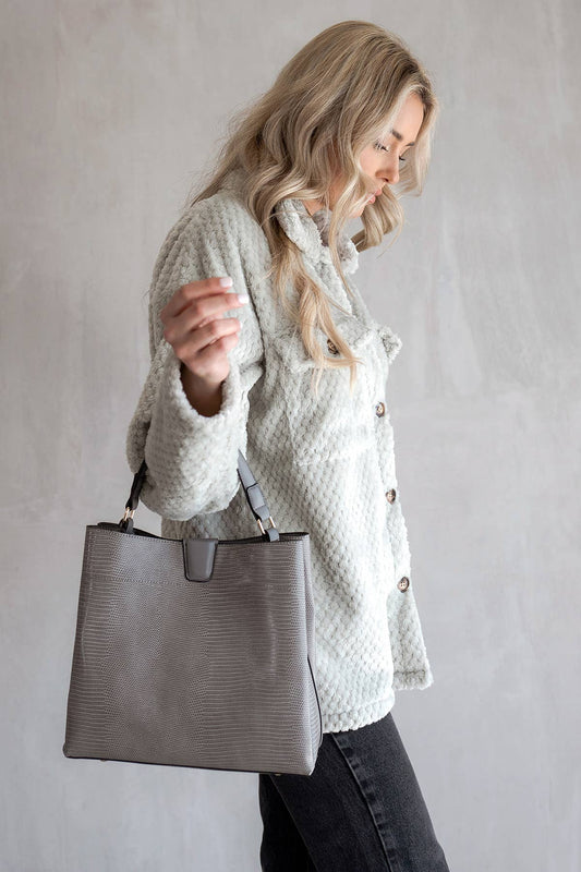 Tati Lizard Satchel Purse