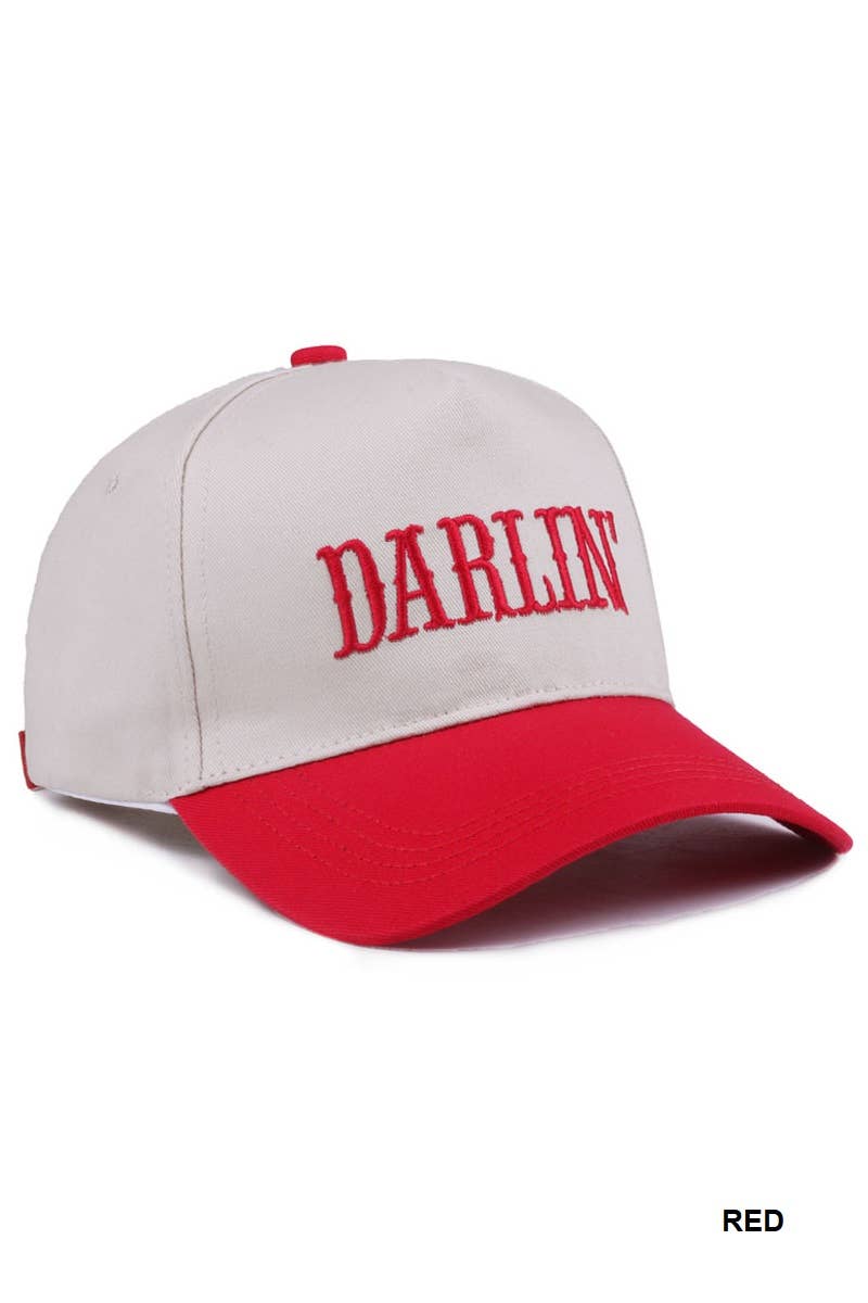Darlin' Embroidered Two Tone Hat