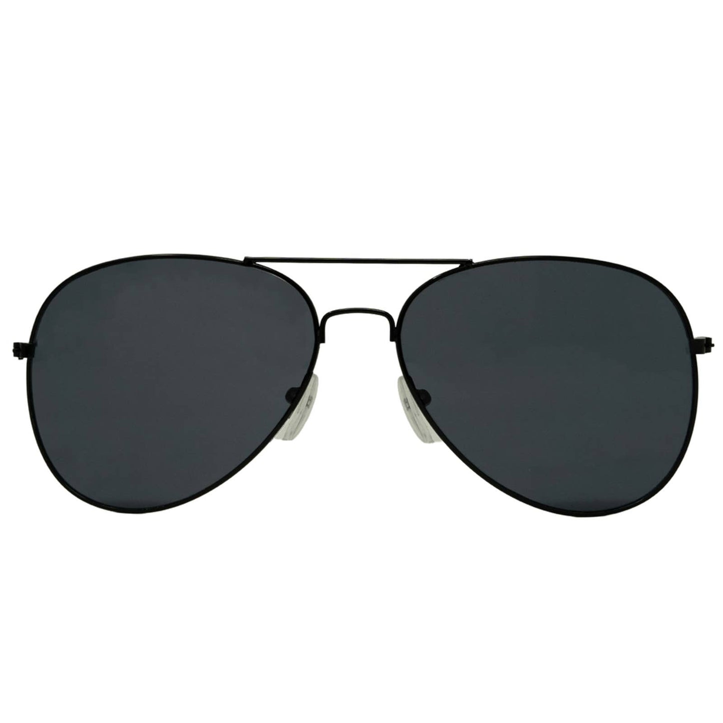 Aviator Sunglasses: Black Frames/Smoke Lenses