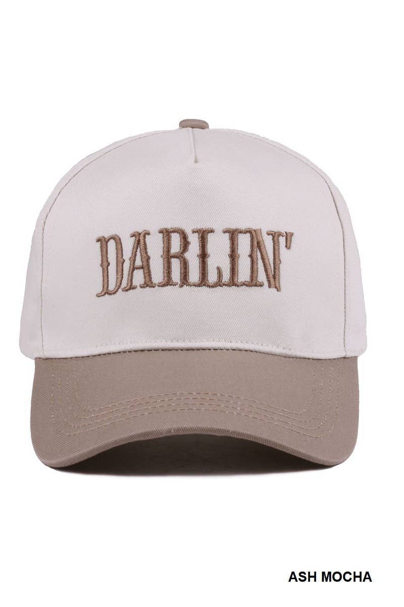 Darlin' Embroidered Two Tone Hat