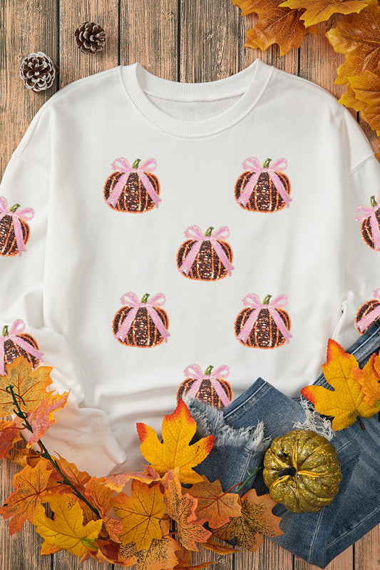 BowTiful Sequin Pumpkin Top