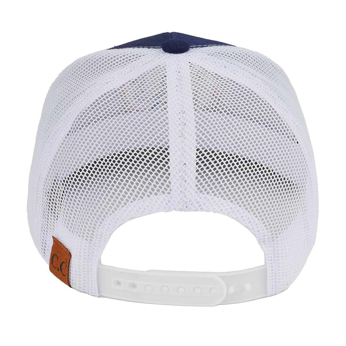 Men's Trucker Patch Hat: Hooked (Navy/White)