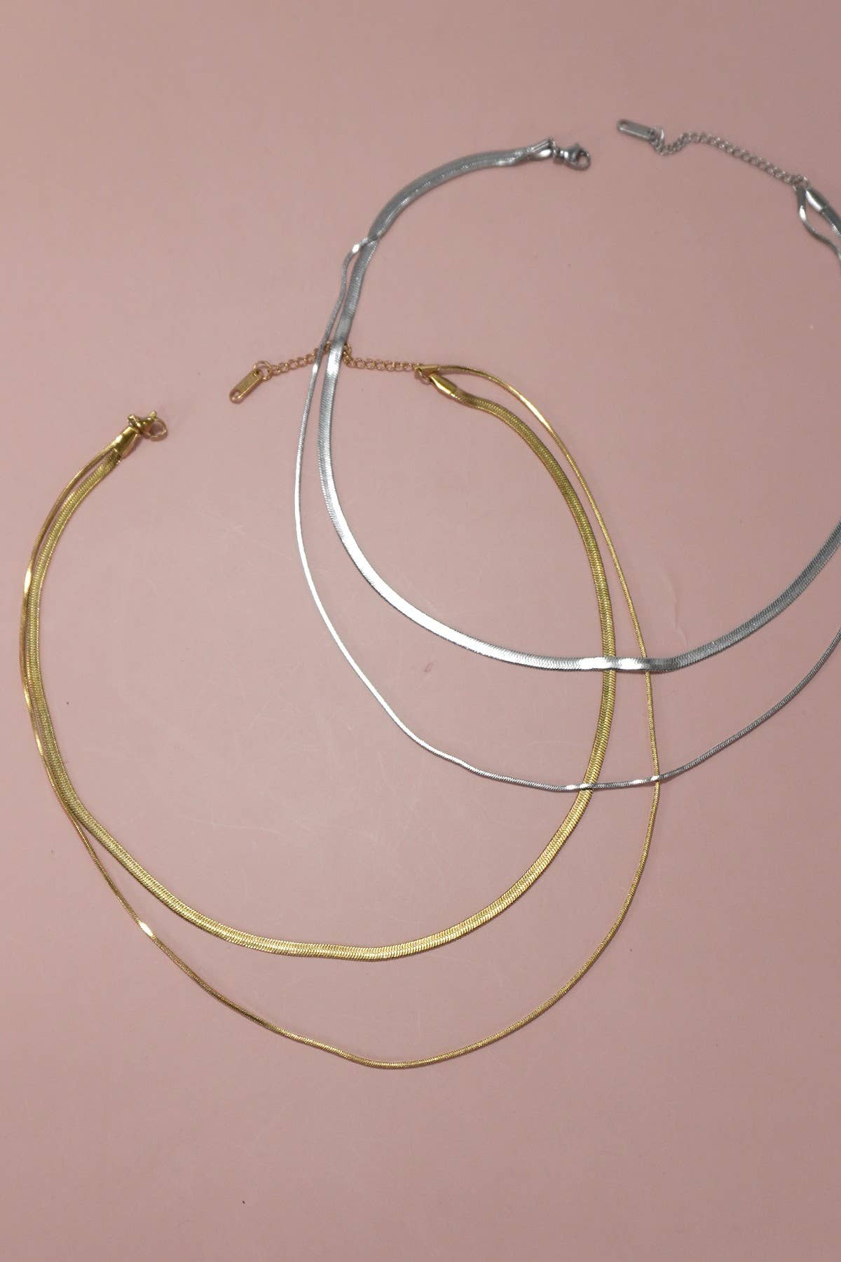 STAINLESS STEEL TARNISH FREE  MULTI LAYER NECKLACE