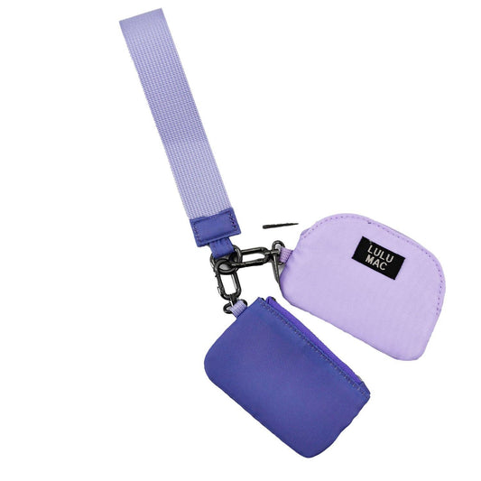Purple/Lavender Lulu Mac Double Pouch Wristlets