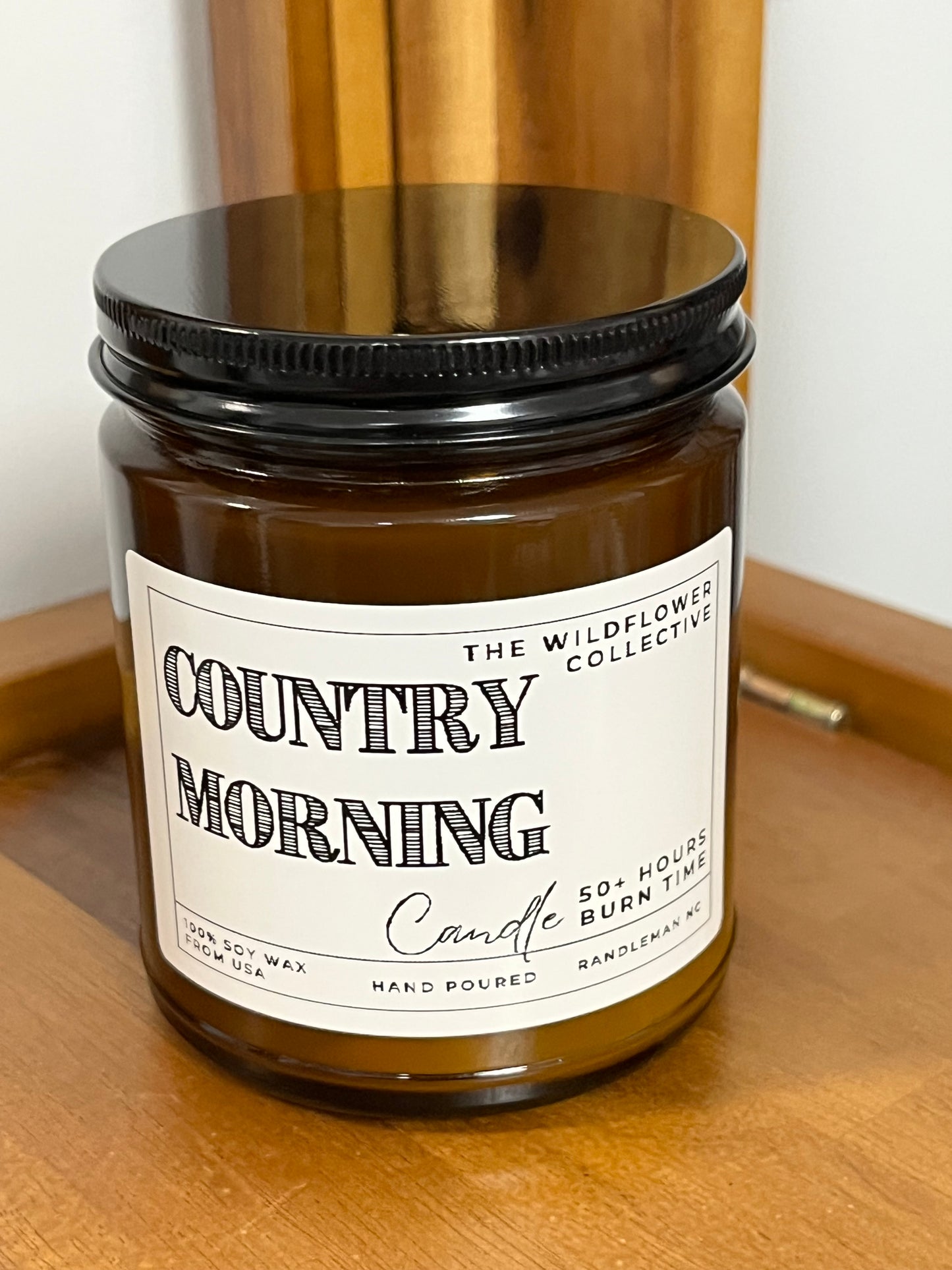 Amber Hand Poured Candles 8oz