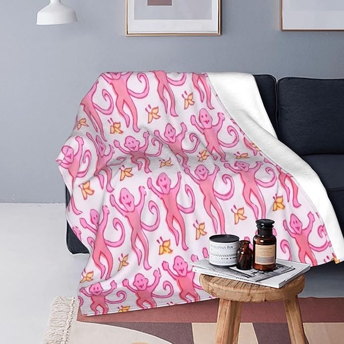 Preppy Pink Throw Blanket