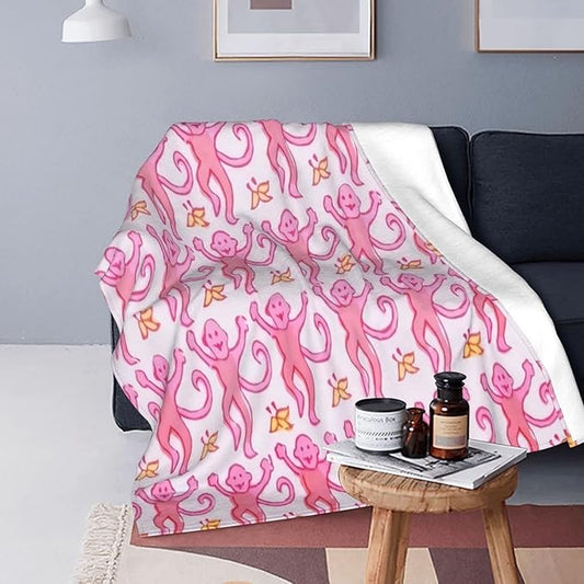 Preppy Pink Throw Blanket