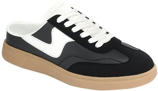 Betty Black Slide On Sneakers