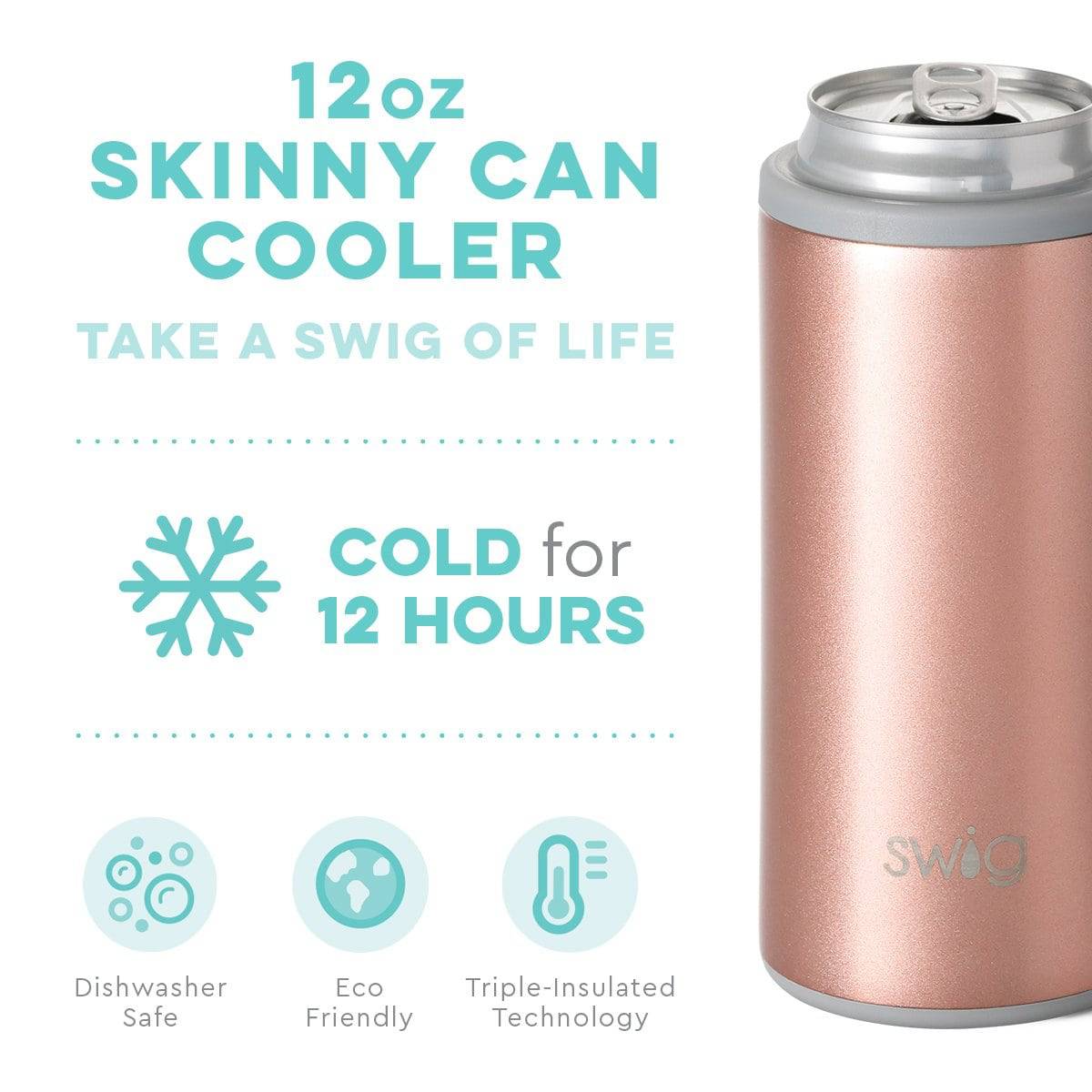 Swig Rose Gold Slim Can Cooler