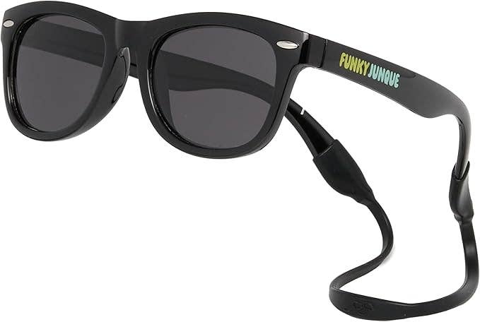 Kids Flexible Wire Sunglasses - Black/Smoke Mirror Lenses