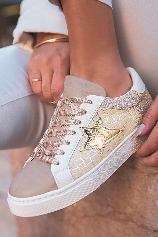 She Shines Golden Sneakers